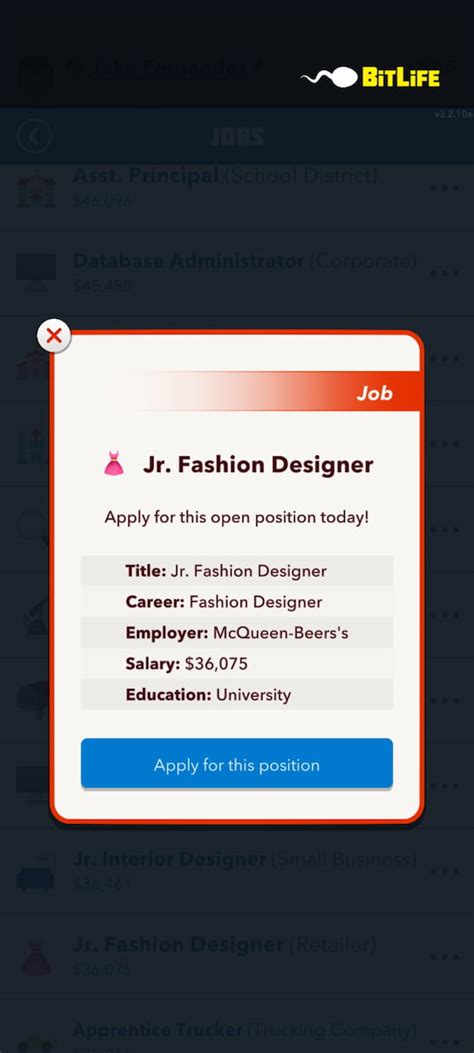 fashion designer bitlife|Become A Fashion Designer In Bitlife: Complete Guide